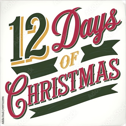 Wallpaper Mural Twelve Days Of Christmas Festive Holiday Design Torontodigital.ca