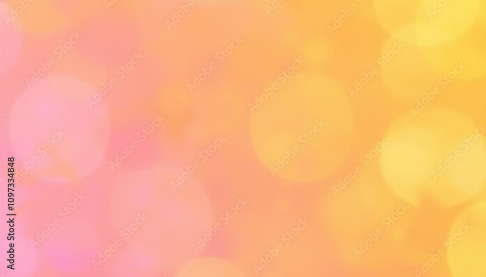 Obraz premium blurred background of yellow and pink circles with a red center