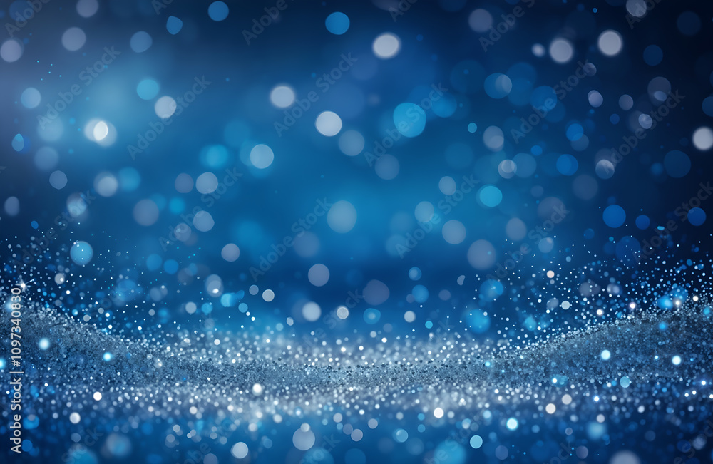 Sparkling blue bokeh lights on a dark background, creating a dreamy and magical atmosphere. Perfect for festive and abstract designs. Generative AI Sparkling blue bokeh lights on a dark background, creating a dreamy and magical atmosphere. Perfect for festive and abstract designs. Generative AI