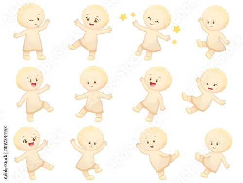 Cute Kids Character Clipart Set