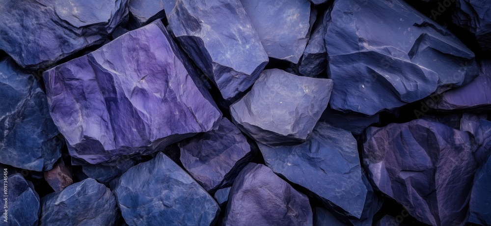 Purple rocks texture, various sizes and shapes, deep blue and violet hues, natural stone background, geological formations Purple rocks texture, various sizes and shapes, deep blue and violet hues, natural stone background, geological formations