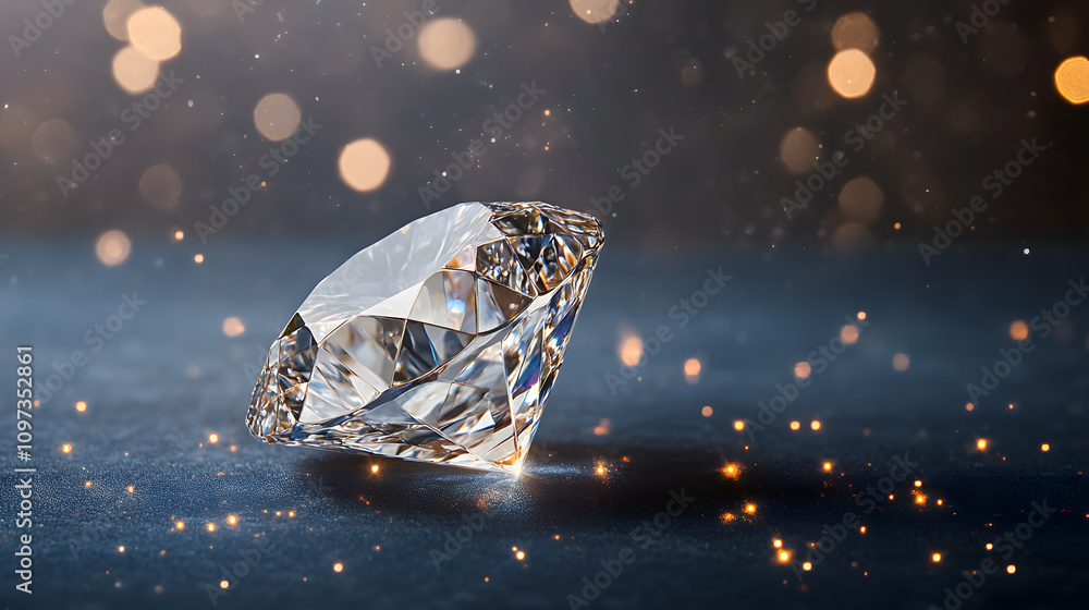 Obraz premium The beauty of diamonds and their luxury suit the beautiful scenery. For couples or ladies, look good and stylish. and space for writing text