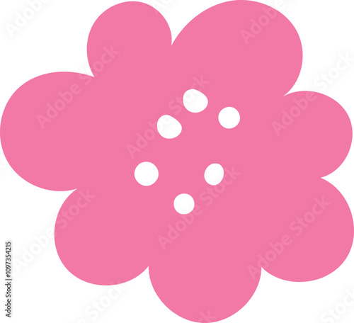 colorful flower in flat style vector