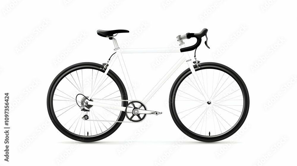White bicycle isolated on white background. White bicycle isolated on white background.