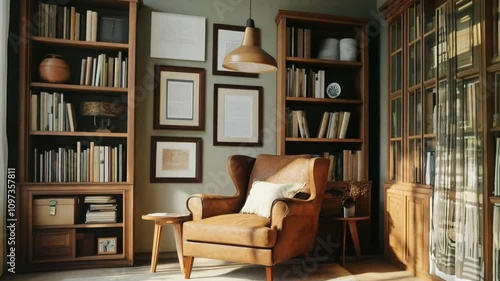 Wallpaper Mural Cozy Reading Nook in a Classic Library Torontodigital.ca