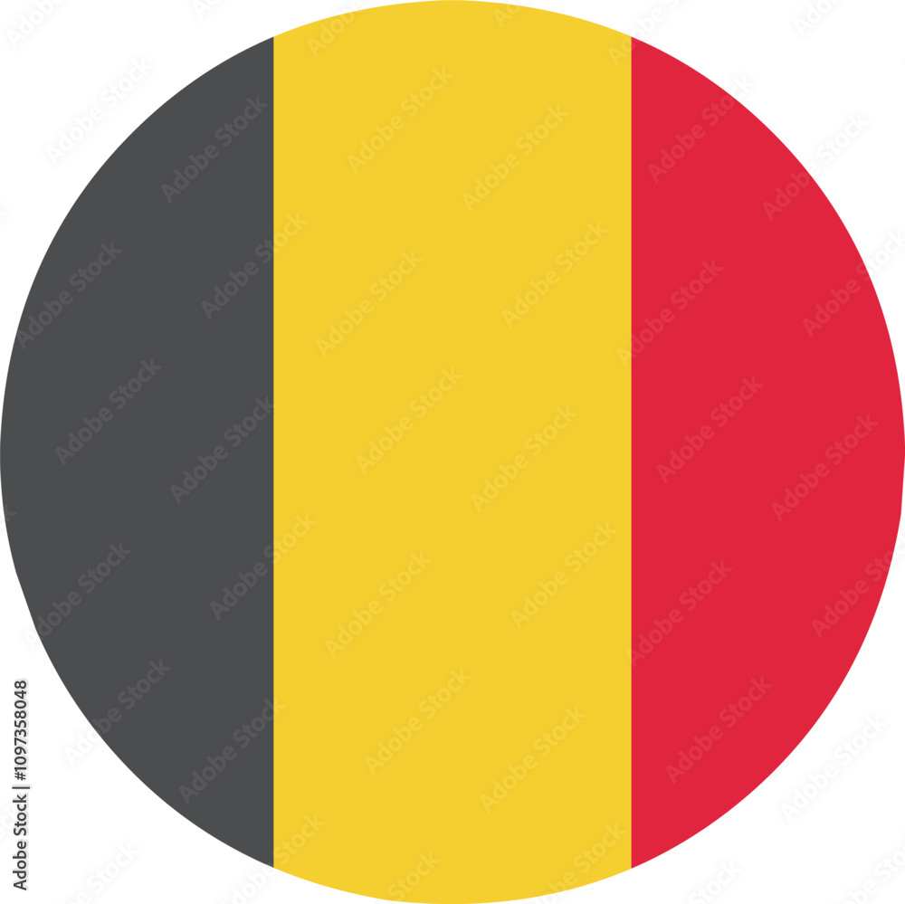 Fototapeta premium Circular Belgium Map