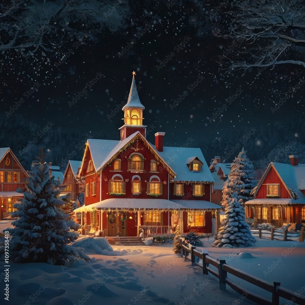 Christmas house in the woods Christmas house in the woods
