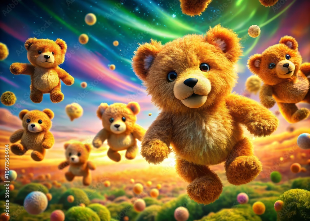 3D Rotating Lion Teddy Bears, Abstract Motion Graphics, Landscape Photography 3D Rotating Lion Teddy Bears, Abstract Motion Graphics, Landscape Photography