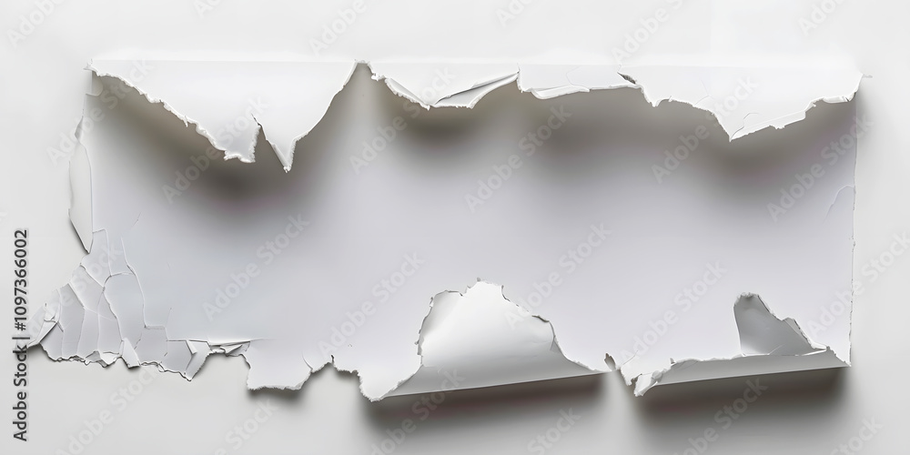 White Notebook Paper Tear with Rough Ripped Edges Isolated on a White Background for Design Projects, Branding, Social Media, Ads, Stationery, Digital Art, Presentations White Notebook Paper Tear with Rough Ripped Edges Isolated on a White Background for Design Projects, Branding, Social Media, Ads, Stationery, Digital Art, Presentations