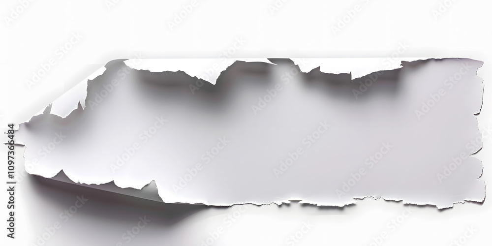 White Notebook Paper Tear with Rough Ripped Edges Isolated on a White Background for Design Projects, Branding, Social Media, Ads, Stationery, Digital Art, Presentations White Notebook Paper Tear with Rough Ripped Edges Isolated on a White Background for Design Projects, Branding, Social Media, Ads, Stationery, Digital Art, Presentations