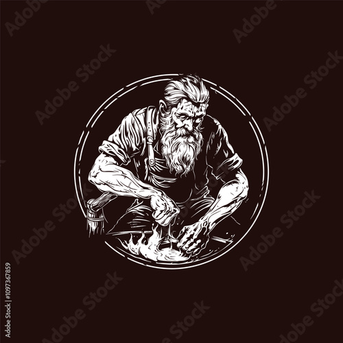 
Blacksmith vector illustration