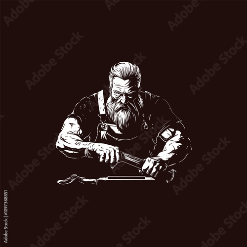 
Blacksmith vector illustration