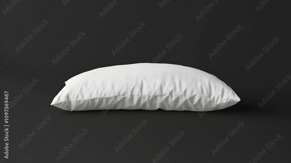 White pillow on dark background. White pillow on dark background.