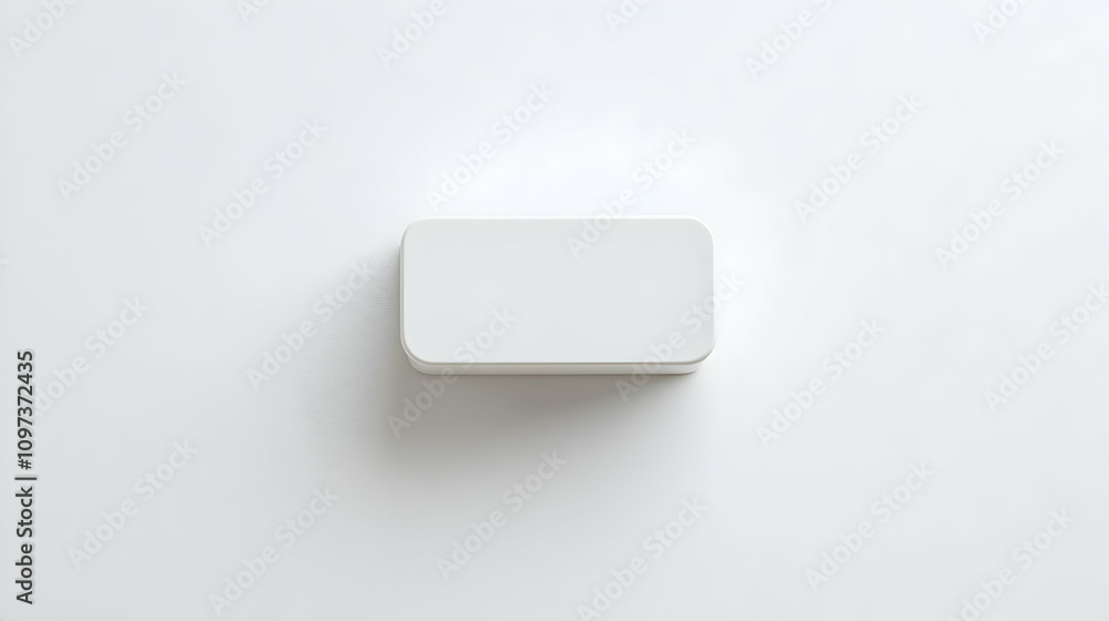 White rectangular box on white background. White rectangular box on white background.