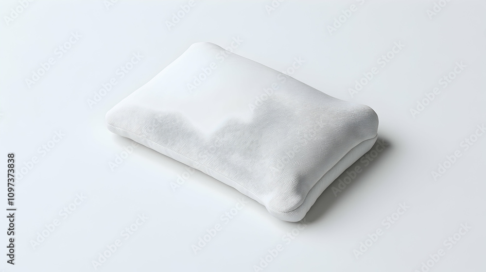 White rectangular pillow isolated on white background. White rectangular pillow isolated on white background.