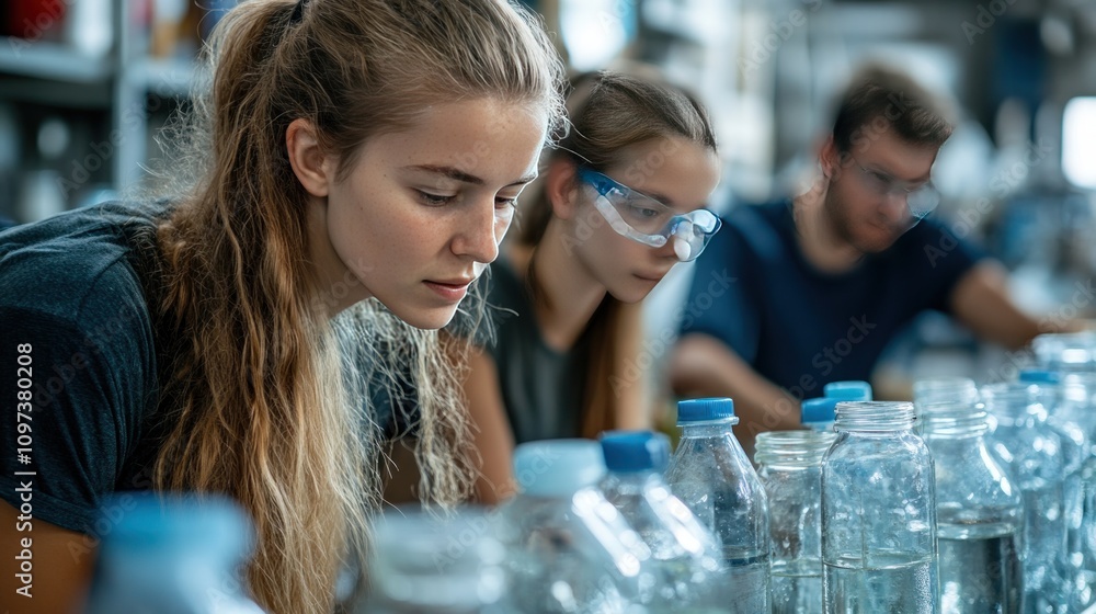 A team of bioengineers is experimenting with microbes to break down plastics in natural environments. Researchers are observing the results in the lab A team of bioengineers is experimenting with microbes to break down plastics in natural environments. Researchers are observing the results in the lab