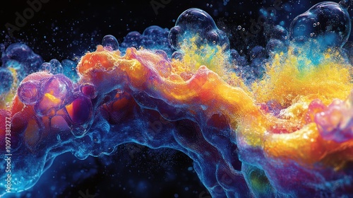 Artists and researchers are using microscopes to image molecular structures and turn them into digital artworks. photo