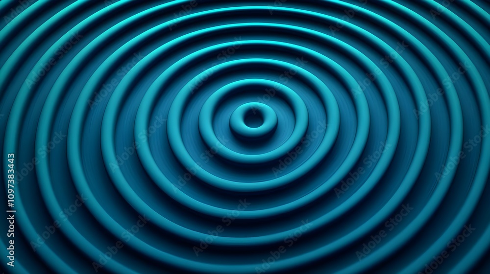 Abstract Teal Circular Waves Background Abstract Teal Circular Waves Background