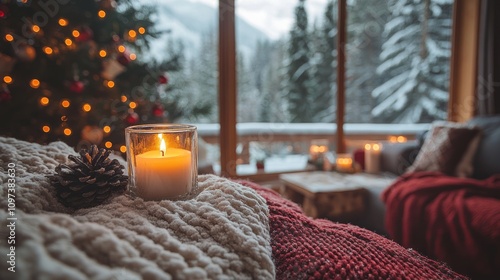Cozy Winter Candlelight Sce...