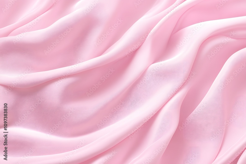 Soft pink silk fabric with gentle folds and smooth texture. Soft pink silk fabric with gentle folds and smooth texture.