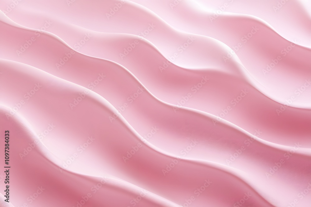 Obraz premium Smooth, wavy pink surface creating a soft, textured appearance.