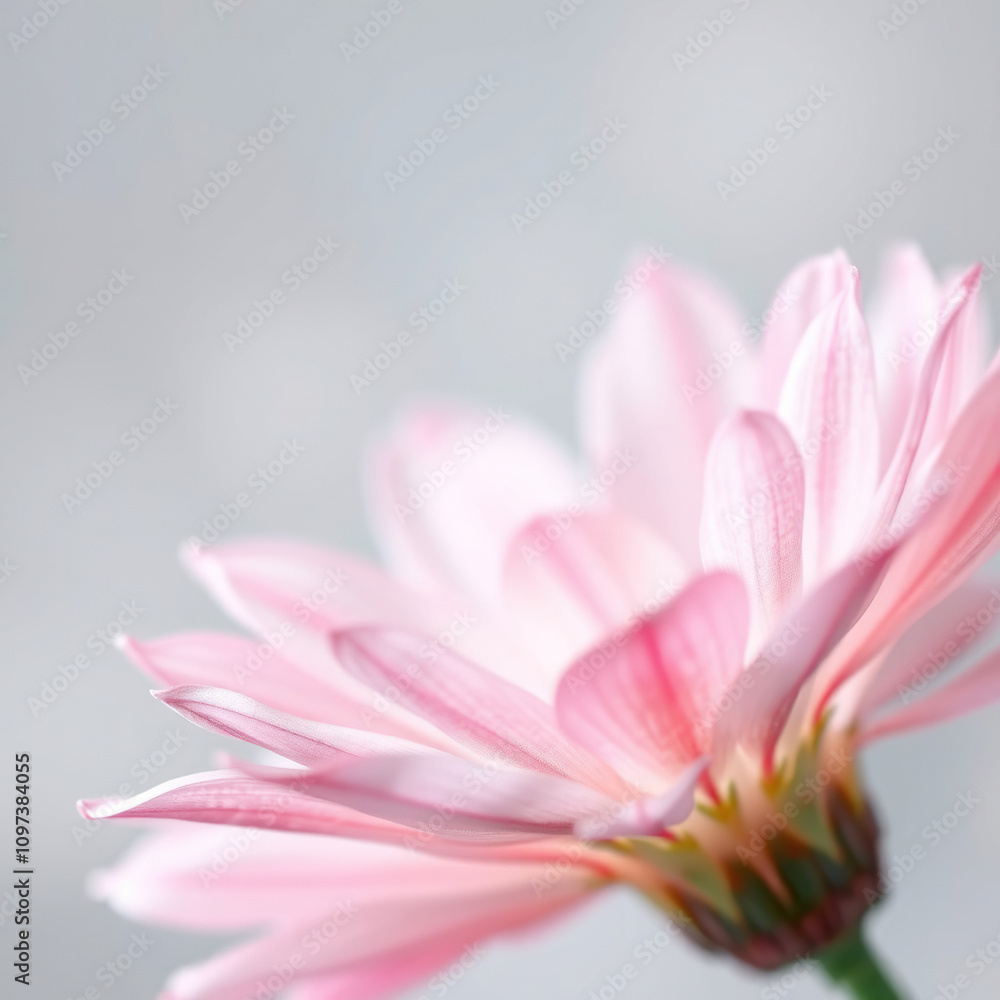 Fototapeta premium Soft focus watercolor peacock flower in shades of pink and white , flower art, watercolor painting, garden decor, soft focus photography