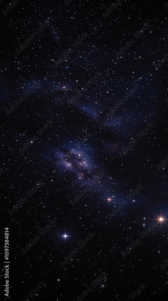 Obraz premium Star-studded sky with shooting stars and meteors, space, shooting stars, , astronomy