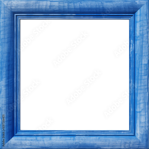 blue vintage wooden frame 