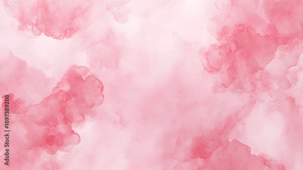 Fototapeta premium Soft pink watercolor texture with a dreamy, abstract quality.