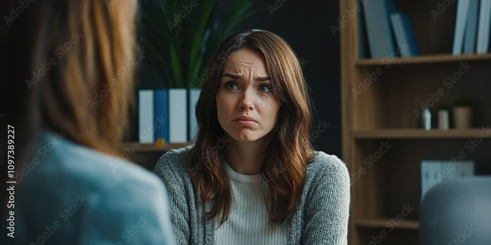 Obraz premium Contemplative Office Moment