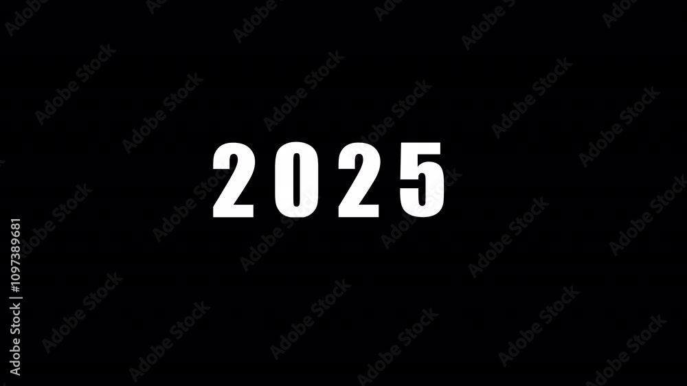 Number Chaning To 2025 Animation 4K On Alpha Number Chaning To 2025 Animation 4K On Alpha