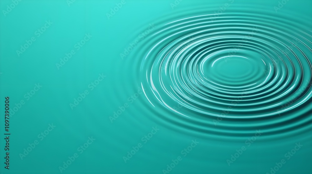 Obraz premium Teal Water Ripples Background