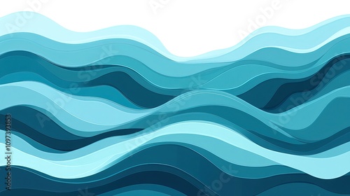 Abstract wavy ocean background.