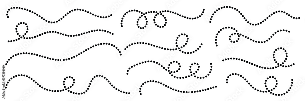 Dashed hand drawn lines. Clean dot style hand drawn doodle line collection. Dashed hand drawn lines. Clean dot style hand drawn doodle line collection.