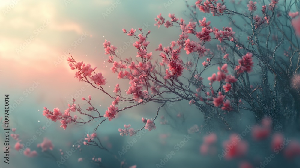 Enchanted Cherry Blossoms: A Dreamy Floral Wallpaper Enchanted Cherry Blossoms: A Dreamy Floral Wallpaper