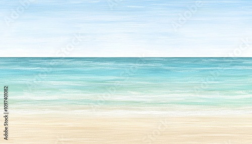 Subtle Abstract Gradient Transitioning Between Soft Blue and Calm Beige Over Tranquil Ocean Horizon Background