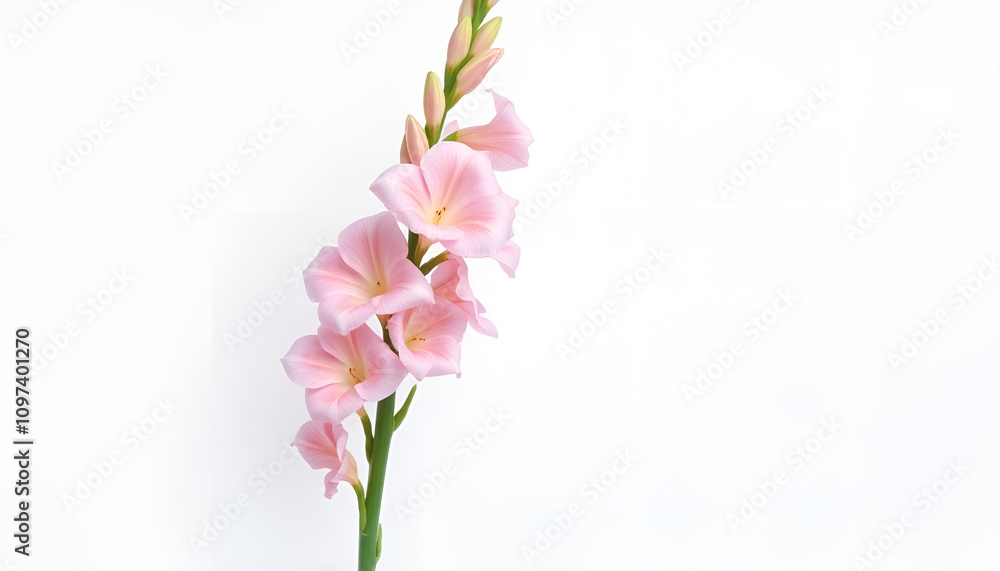 Fototapeta premium close-up of a pink gladiolus flower