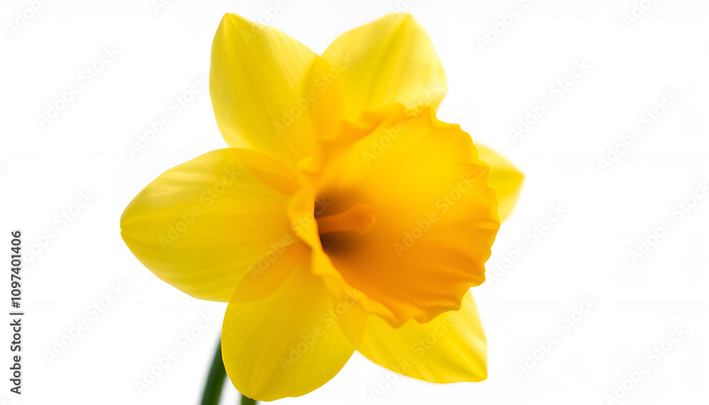 Fototapeta premium yellow daffodils isolated on white