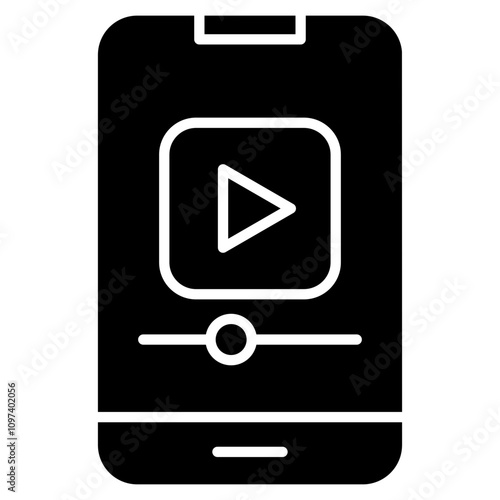 Online Video Icon Element For Design