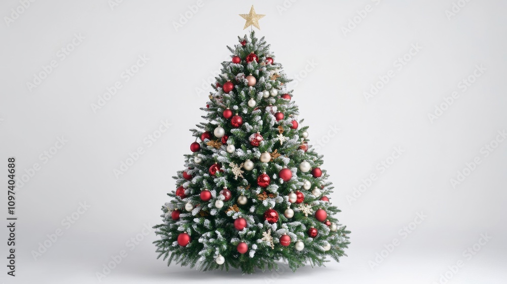 Glorious christmas tree ornamented with festive Glorious christmas tree ornamented with festive
