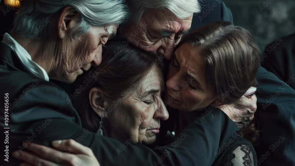 Emotional Family Gathering and Supportive Embrace Emotional Family Gathering and Supportive Embrace