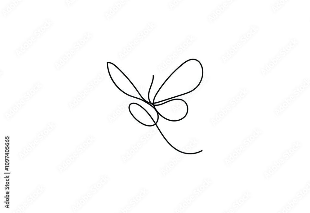 Continuous Line art of beautiful Butterfly drawing, vector design concept Continuous Line art of beautiful Butterfly drawing, vector design concept