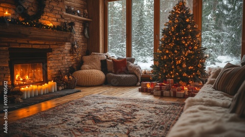 Cozy Cabin Christmas Firepl...