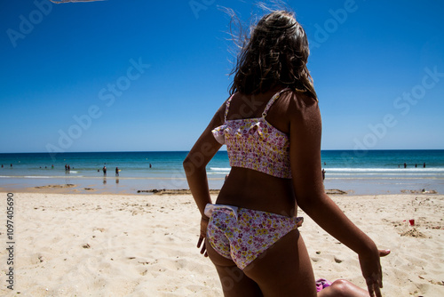 woman on the beach