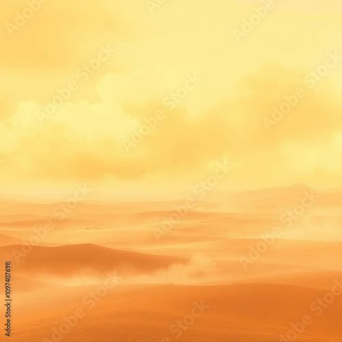 Soft blended watercolor backdrop with shades of yellow and orange, abstract, background