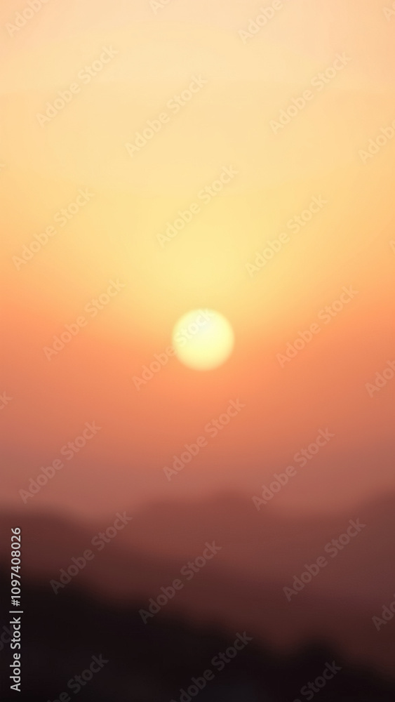 Softly glowing sunset with a blurred light gradient, serene atmosphere, atmospheric perspective. Softly glowing sunset with a blurred light gradient, serene atmosphere, atmospheric perspective.