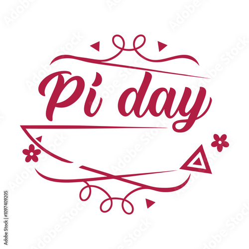 Pi Day typography often features playful, circular designs, mathematical symbols, and the π symbol, creatively integrating digits of pi in artistic and celebratory styles.