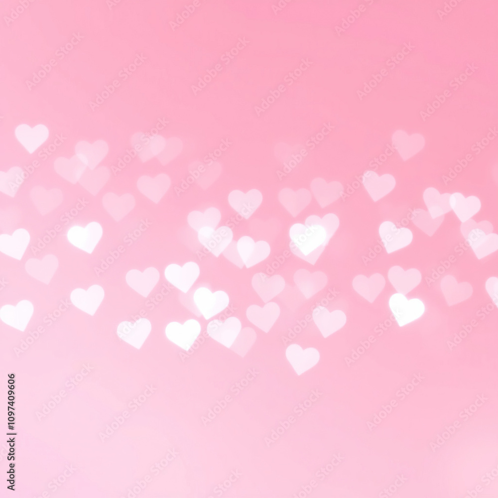 Valentine's Day concept with heart bokeh on pink backdrop, sweet atmosphere, cozy ambiance, love symbol Valentine's Day concept with heart bokeh on pink backdrop, sweet atmosphere, cozy ambiance, love symbol