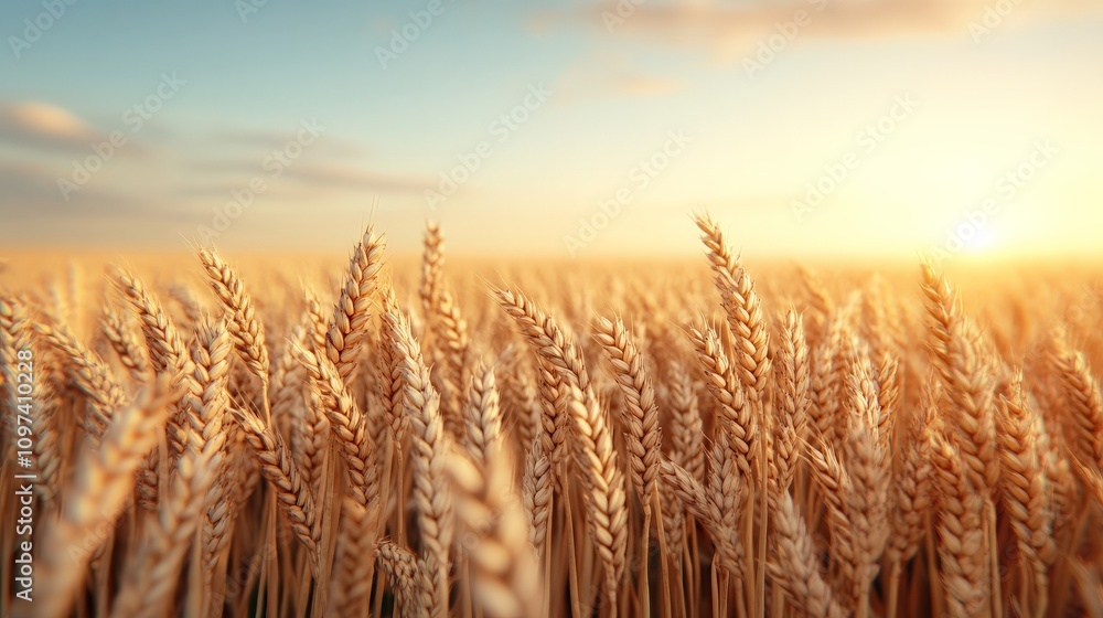 Golden Wheat Field at Sunset Golden Wheat Field at Sunset