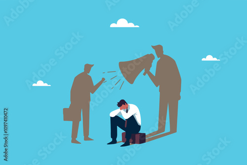 The Amplifier of Anxiety, Shadow Shouts Back at the Depressed Businessman
